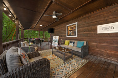 Outdoor Gathering Area at Just What I Needed Cabin
