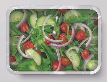 Example package of Fresh Salad with micro perf enhancement applied to film lidding