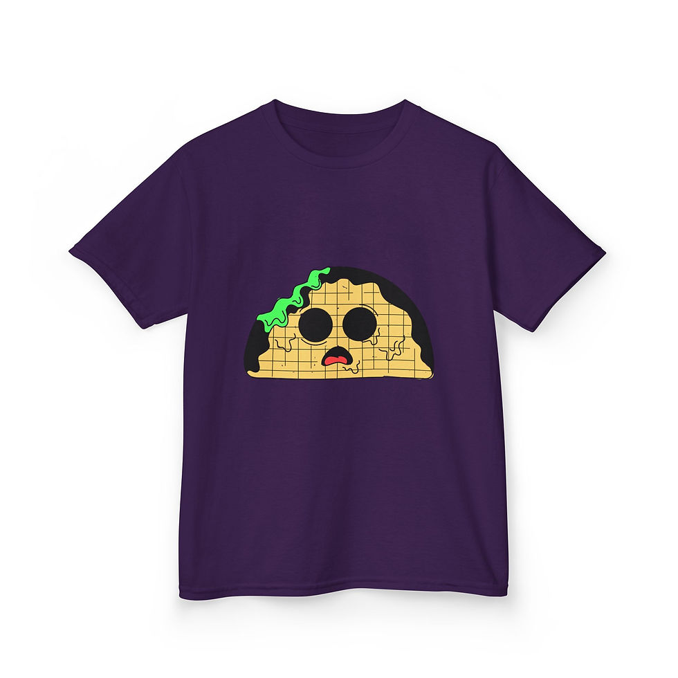 Kids Tee Zombie Ice Cream Taco Brain Eater Shirt