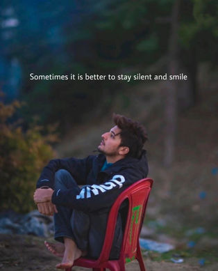 Sometimes it is better to stay silent and smile