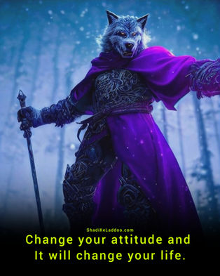 Change your attitude and it will change your life.