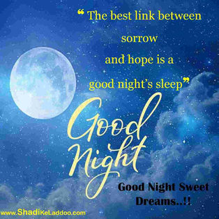 Good Night Quotes | ❝ The best link betweensorrowand hope is agood night’s sleep❞