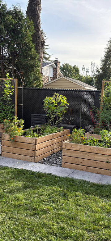 Construction de bac à jardin surélevé à Laval