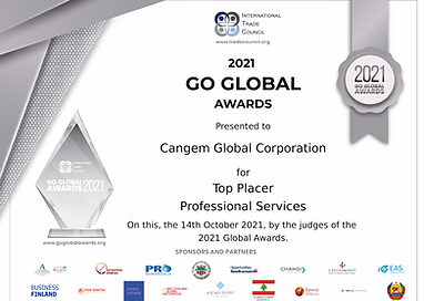 Cangem Global won the 2021 Go Global Awards.