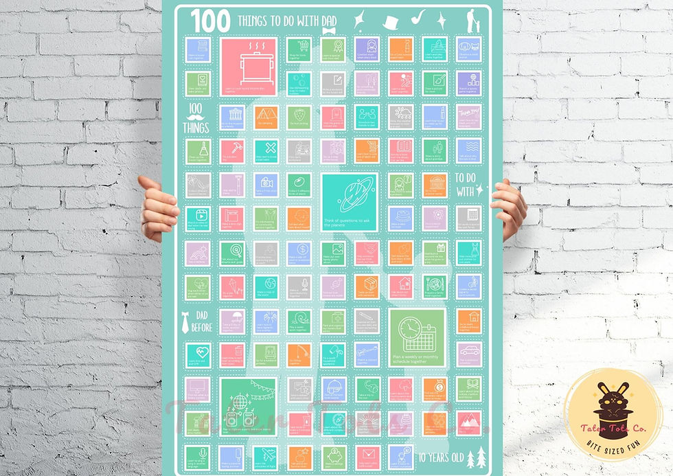 100 Little Things to do with Dad Bucket List Colorful To Do Activities (Boy)