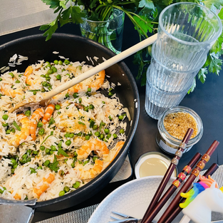 Riz basmati crevette - fleur de sel au curry