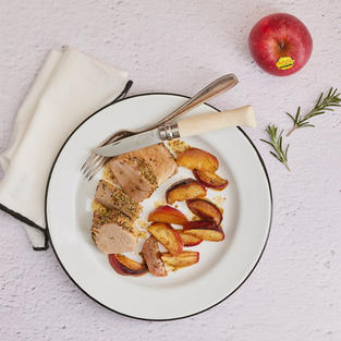 filet mignon au cidre et à la pomme romarin