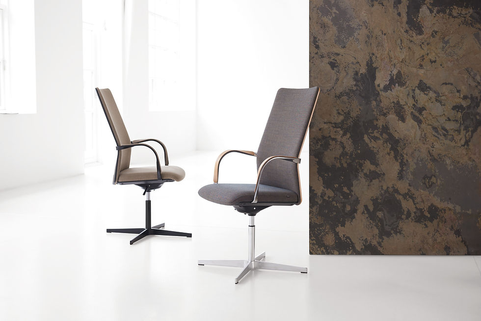 Thumbnail: MN1 Meeting Armchair- Uphol/X- Base/High Back