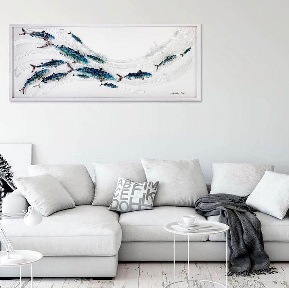 3D Swimming Mackerel Shoal