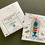 Thumbnail: Birthday Fishes (Linear) - Greeting card with a fused glass gift attached