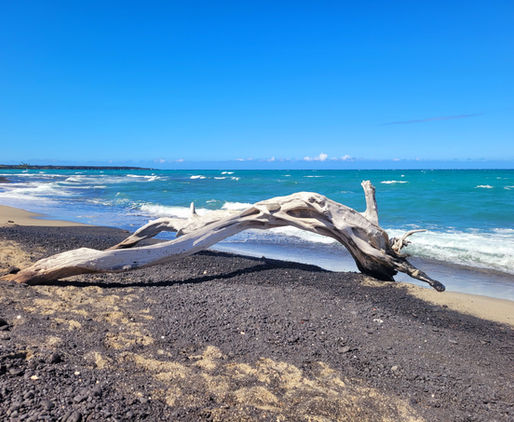 Harbor view in downtown Kailua-Kona with boats and blue Pacific waters