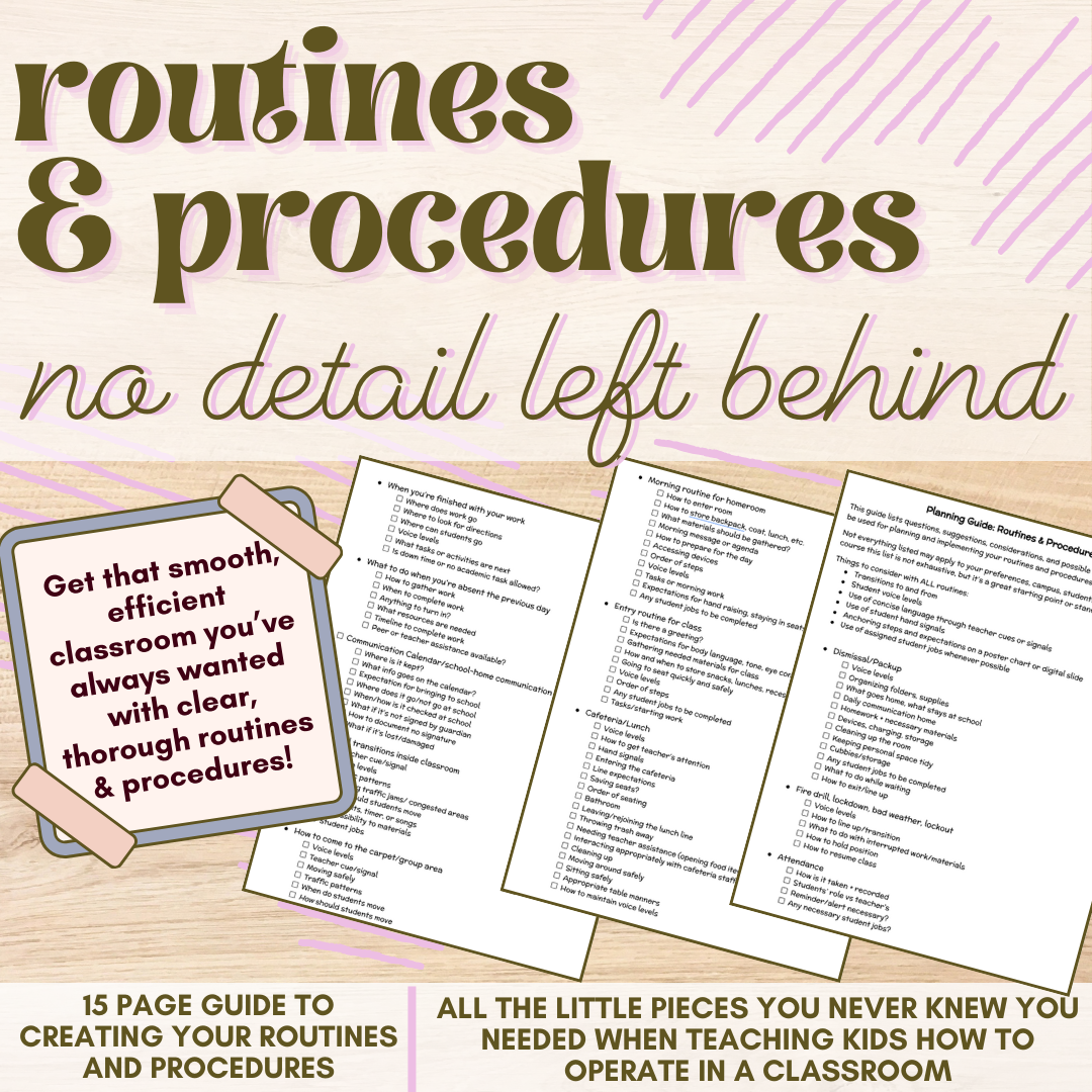 No Detail Left Behind: Routines & Procedures Guide