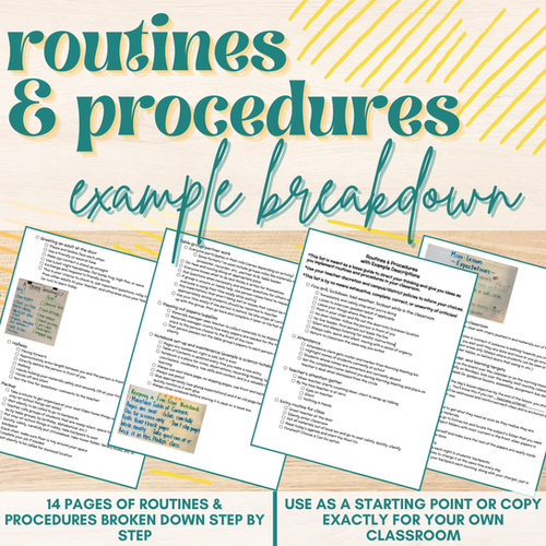 Example Breakdown: Routines & Procedures | MrsPhillipsN5th