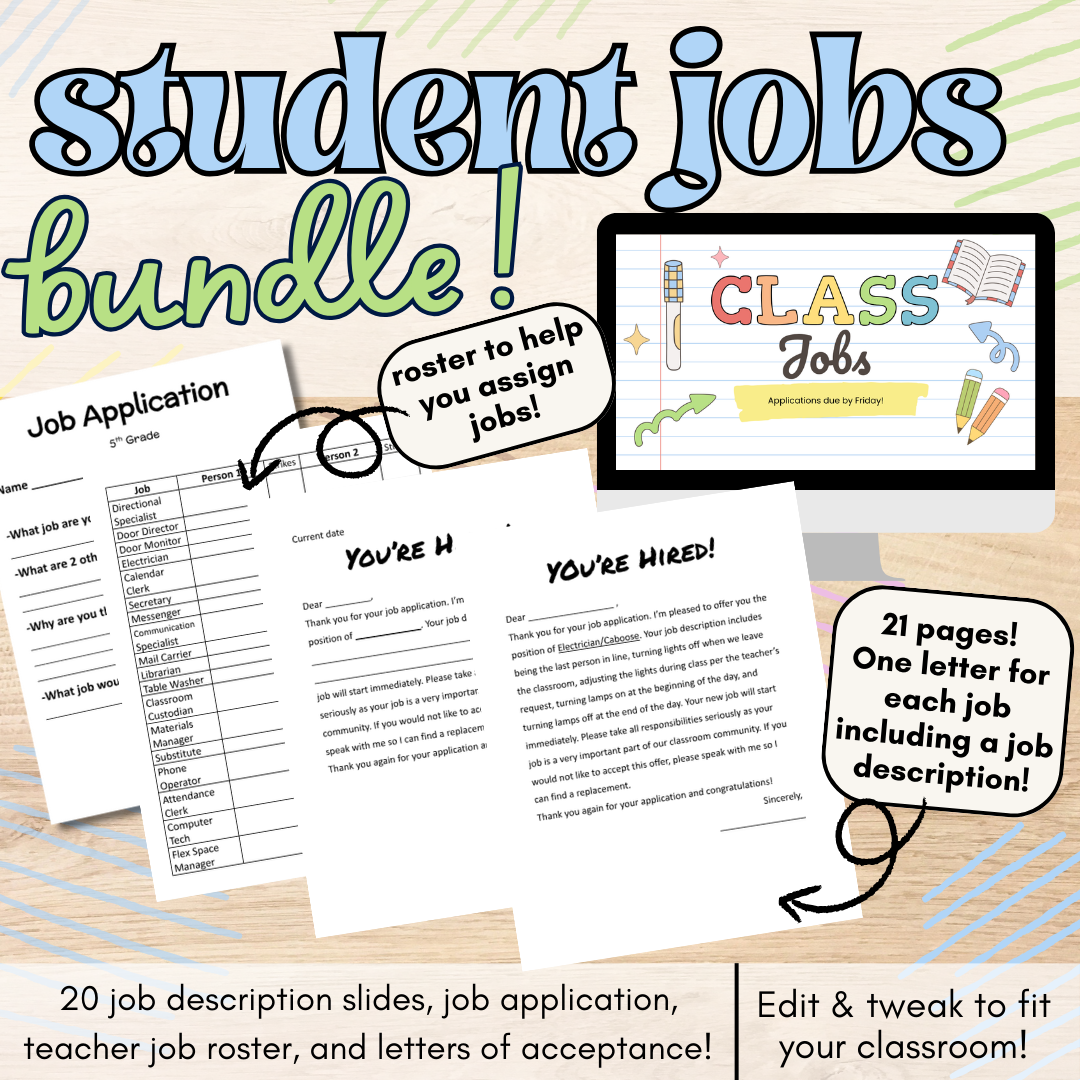 Bundle! Classroom Jobs