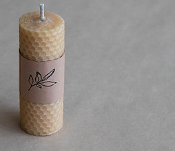 Hand rolled beeswax candle