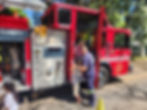 SCP Fire Crew Hano showing the kids our Fire Truck.