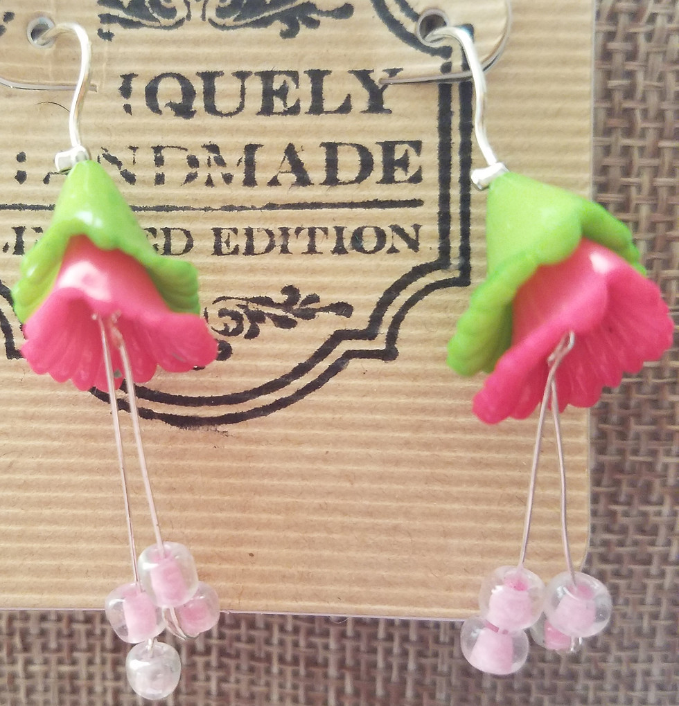 Thumbnail: Hanging Flower Earrings