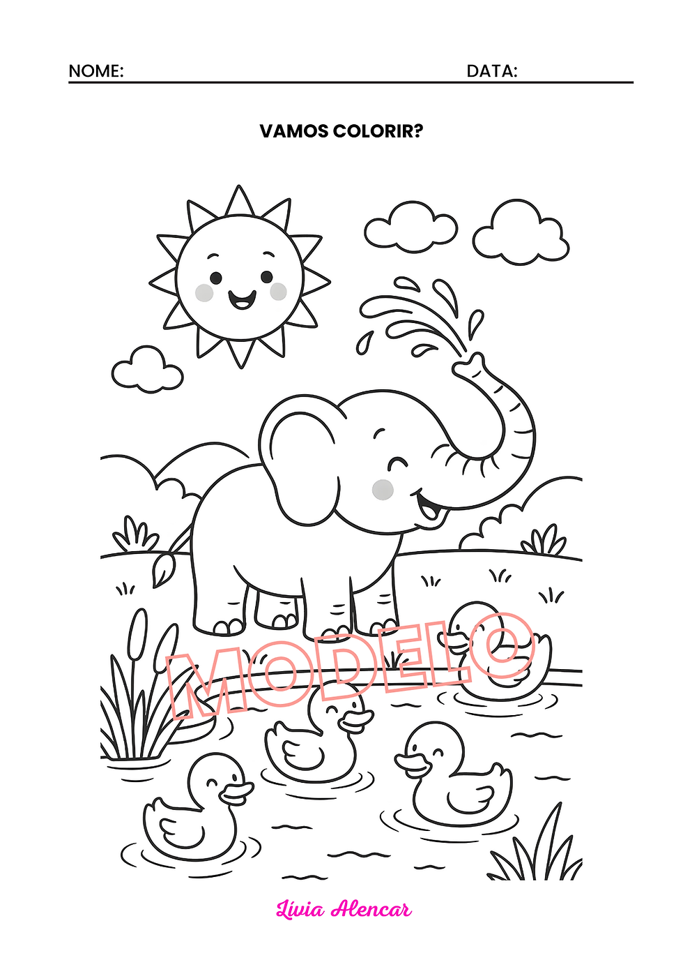 atividade de colorir educação infantil