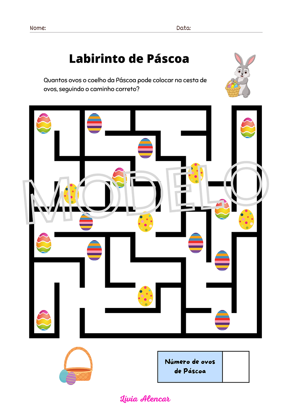 atividade coelho da páscoa