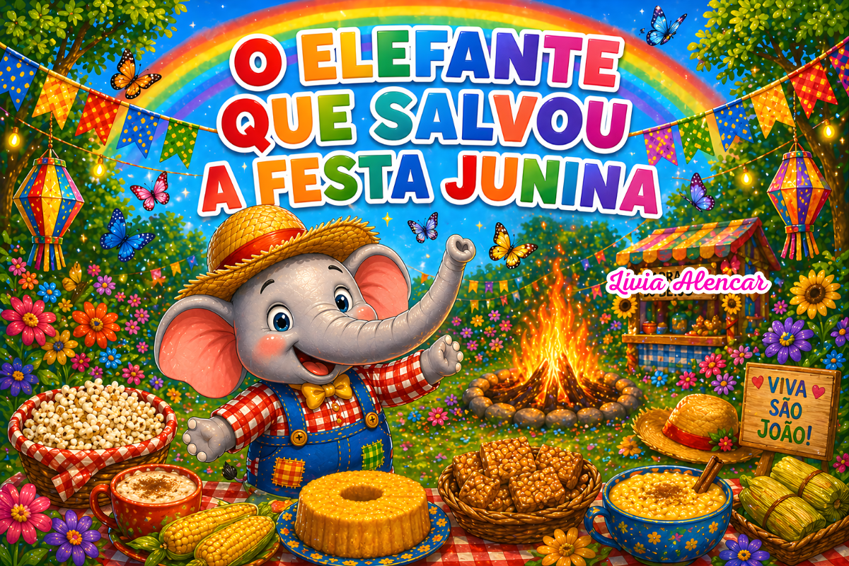 História Infantil Festa Junina Divertida 2026 O Elefante que Salvou a ...