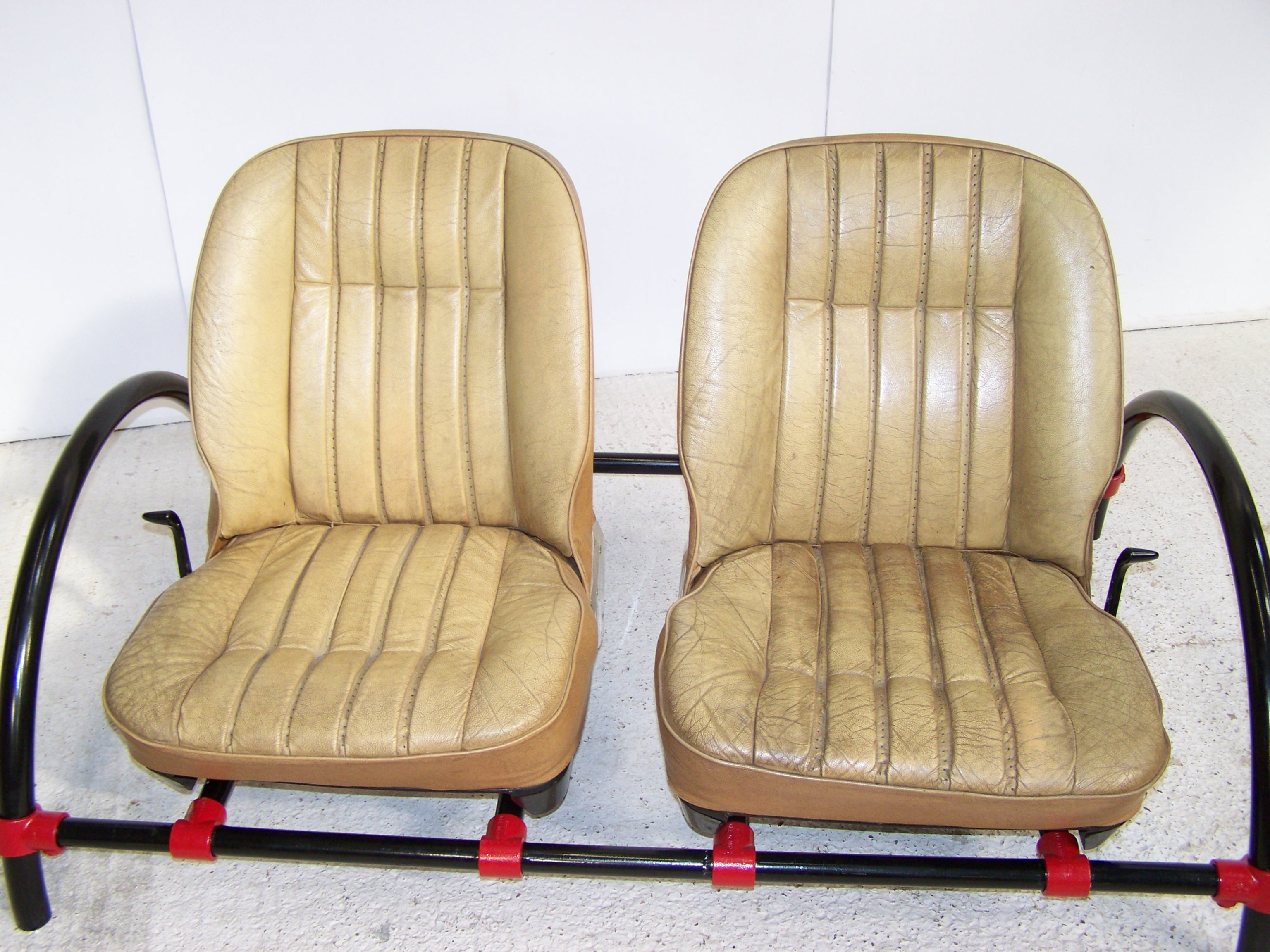 Vintage retro Industrial chic Top Gear style Sofa scaffold framed