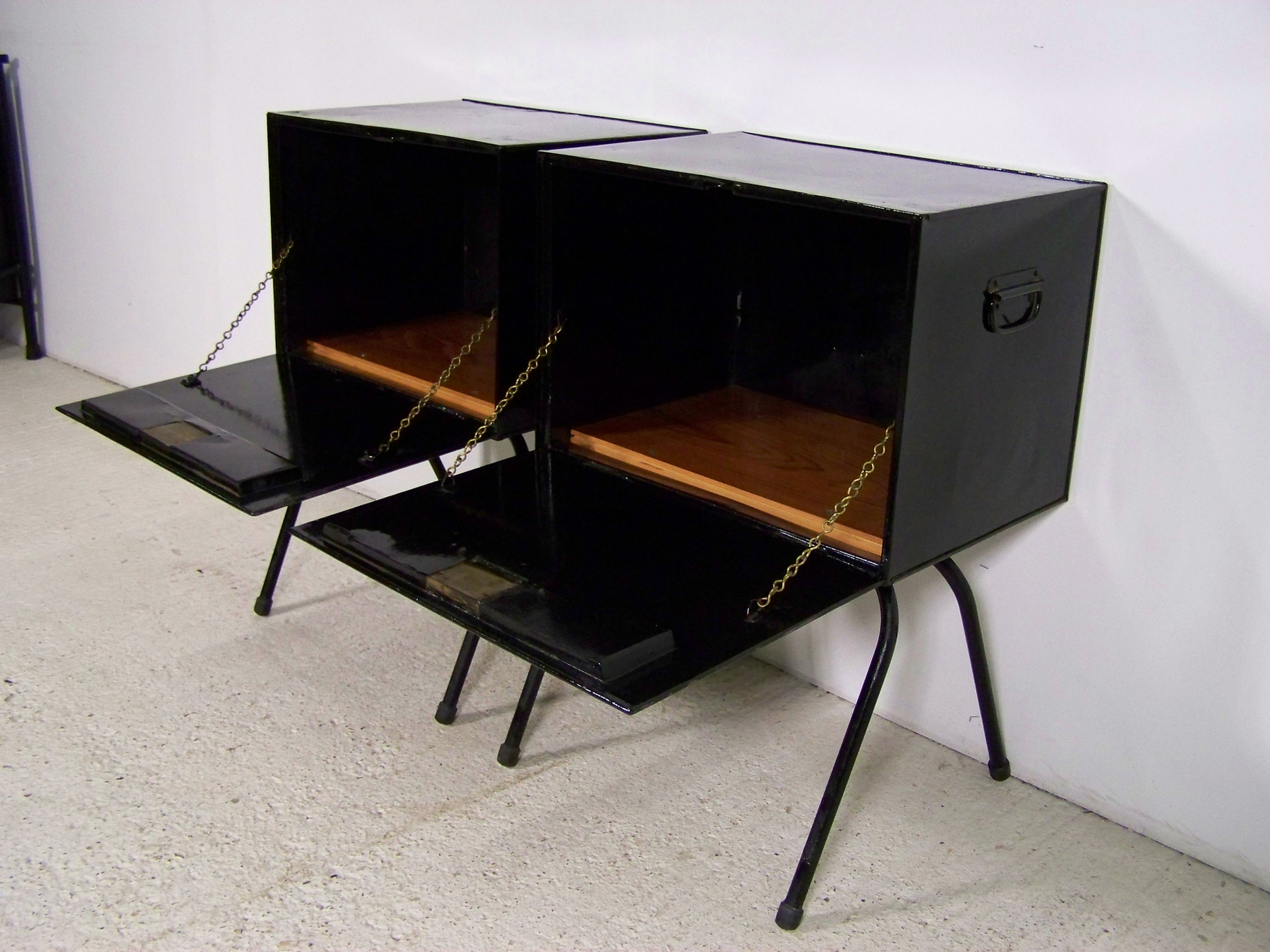 Restyled bespoke ex Deed Boxes reworked into Bedside cabinets