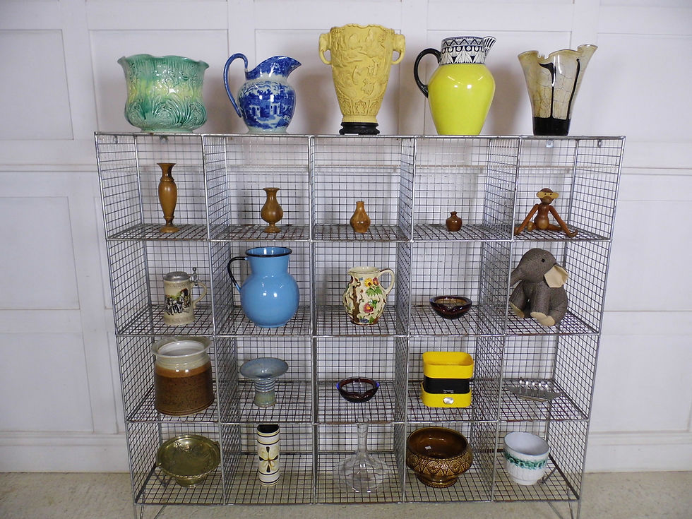 Vintage ex school 20 x Slot Pigeonhole display Shoe Locker storage cage hairpin