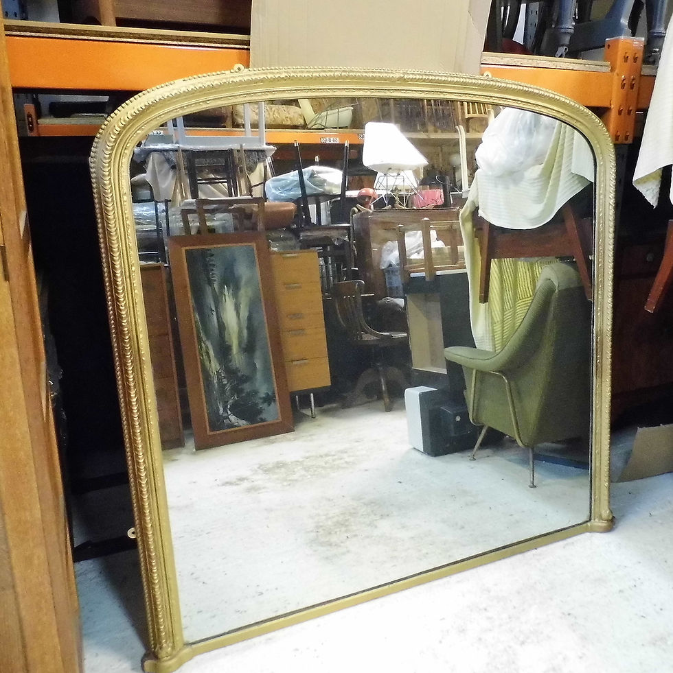 Antique Large Arch Top 1880s Mercury Mirror Charles Pizzala Hatton Gardens