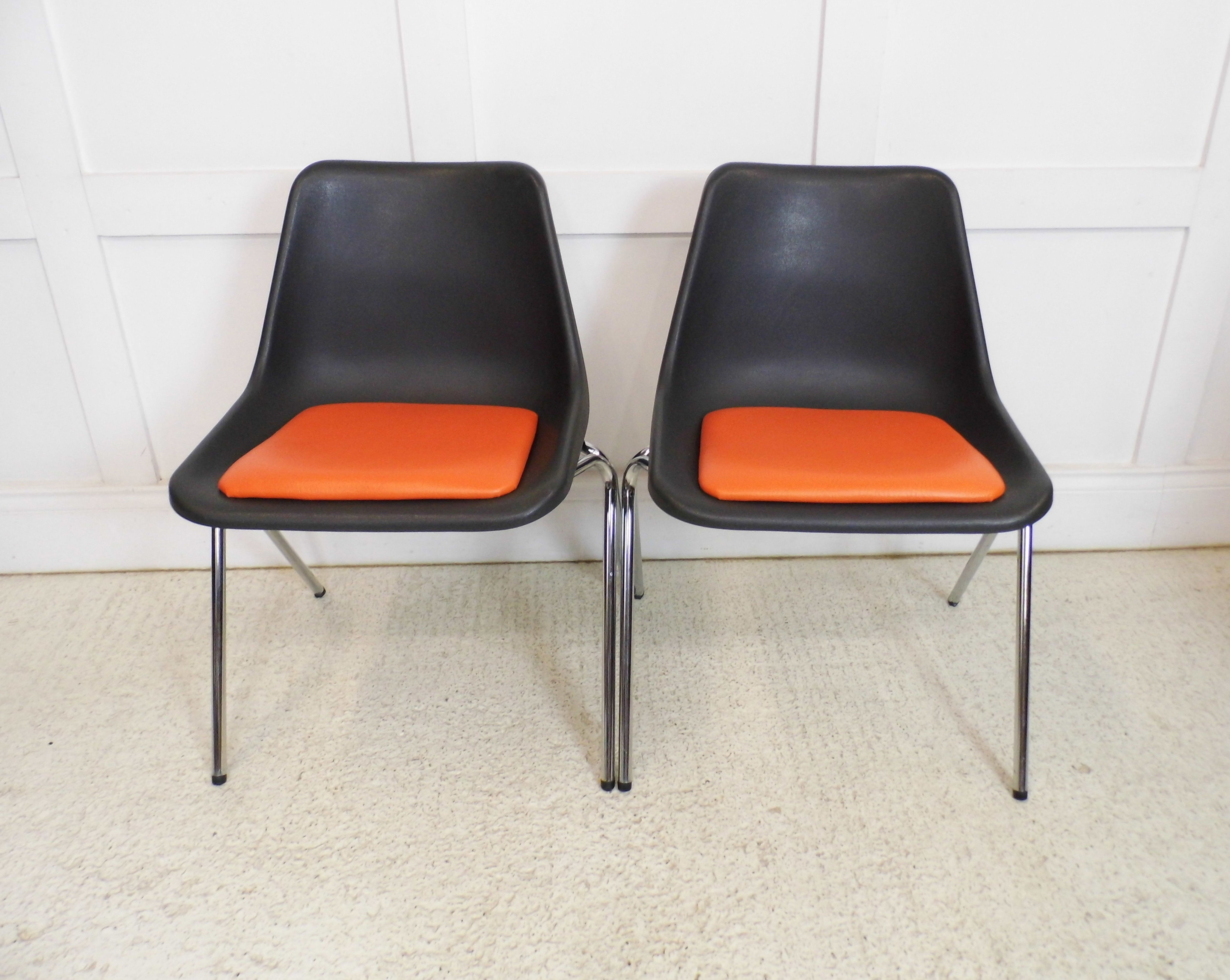 Vintage 1980s Robin day stacking school desk chairs Polyprop Hille design