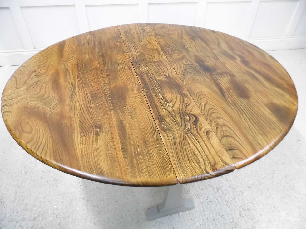 Vintage Retro ERCOL Elm top 610 model windsor drop leaf dining kitchen table 70s