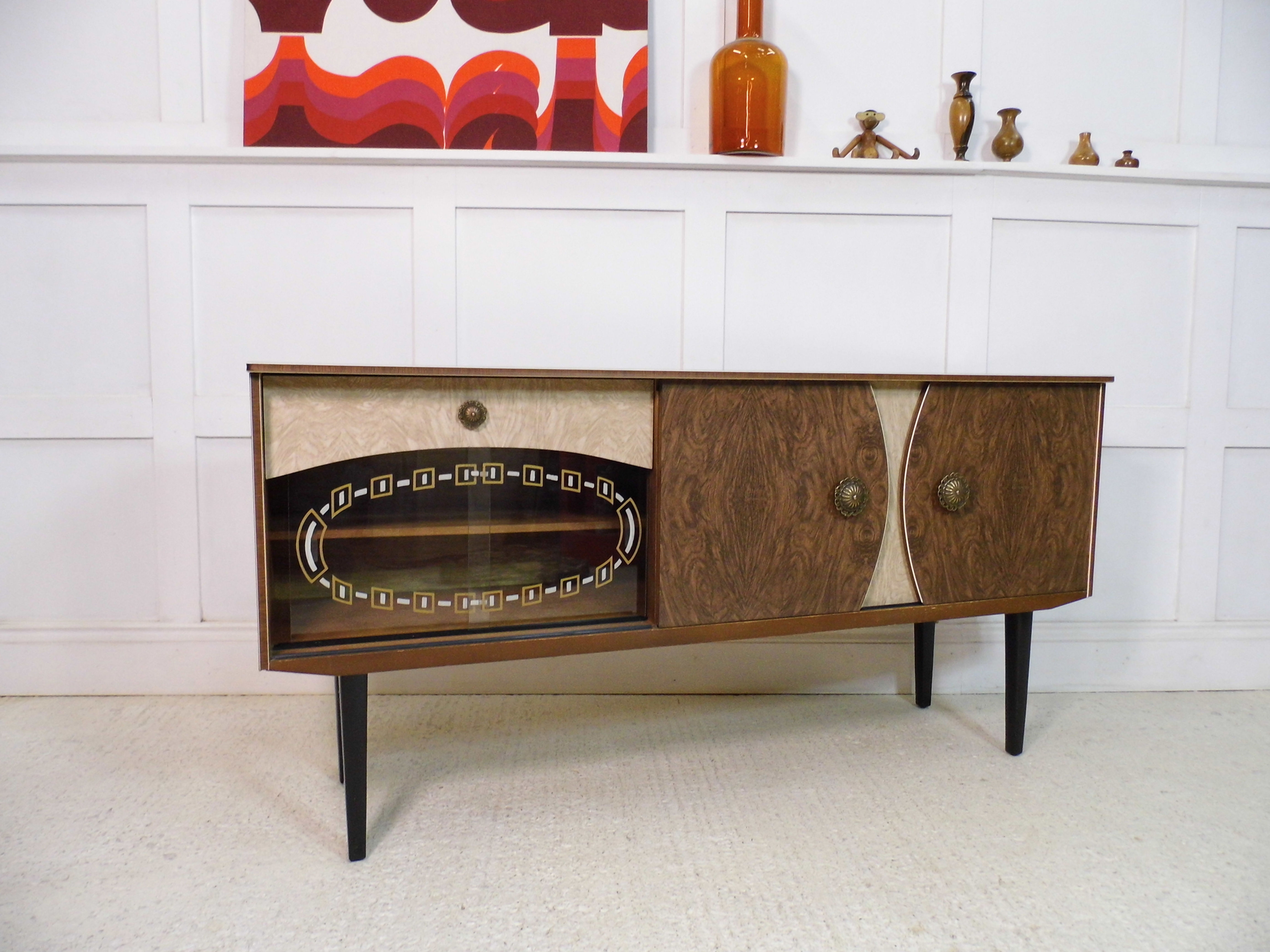 Vintage Retro 1950s Formica Sideboard Drinks cabinet tv stand unit