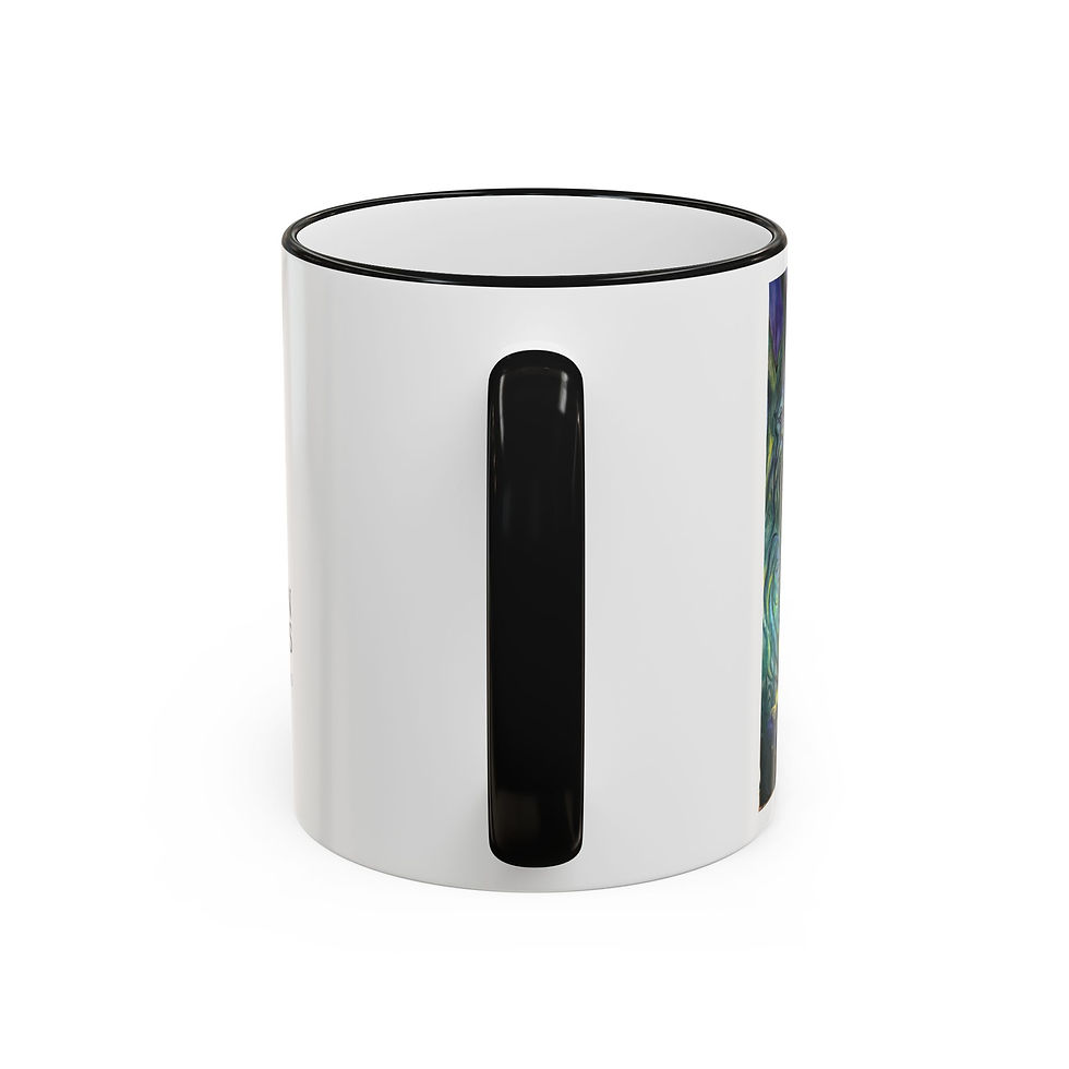 Thumbnail: Through the Hollow Mug | Fantasy Moonlit Trees, Fireflies Accent Rim & Handle