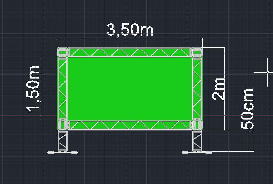 Miniatura: Estrutura Q-25 Para painel de LED
