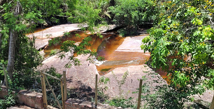 Vista corredeiras rio Lençóis