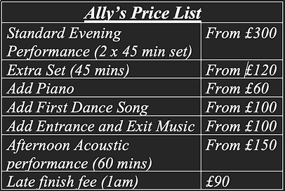 Ally Lund price list