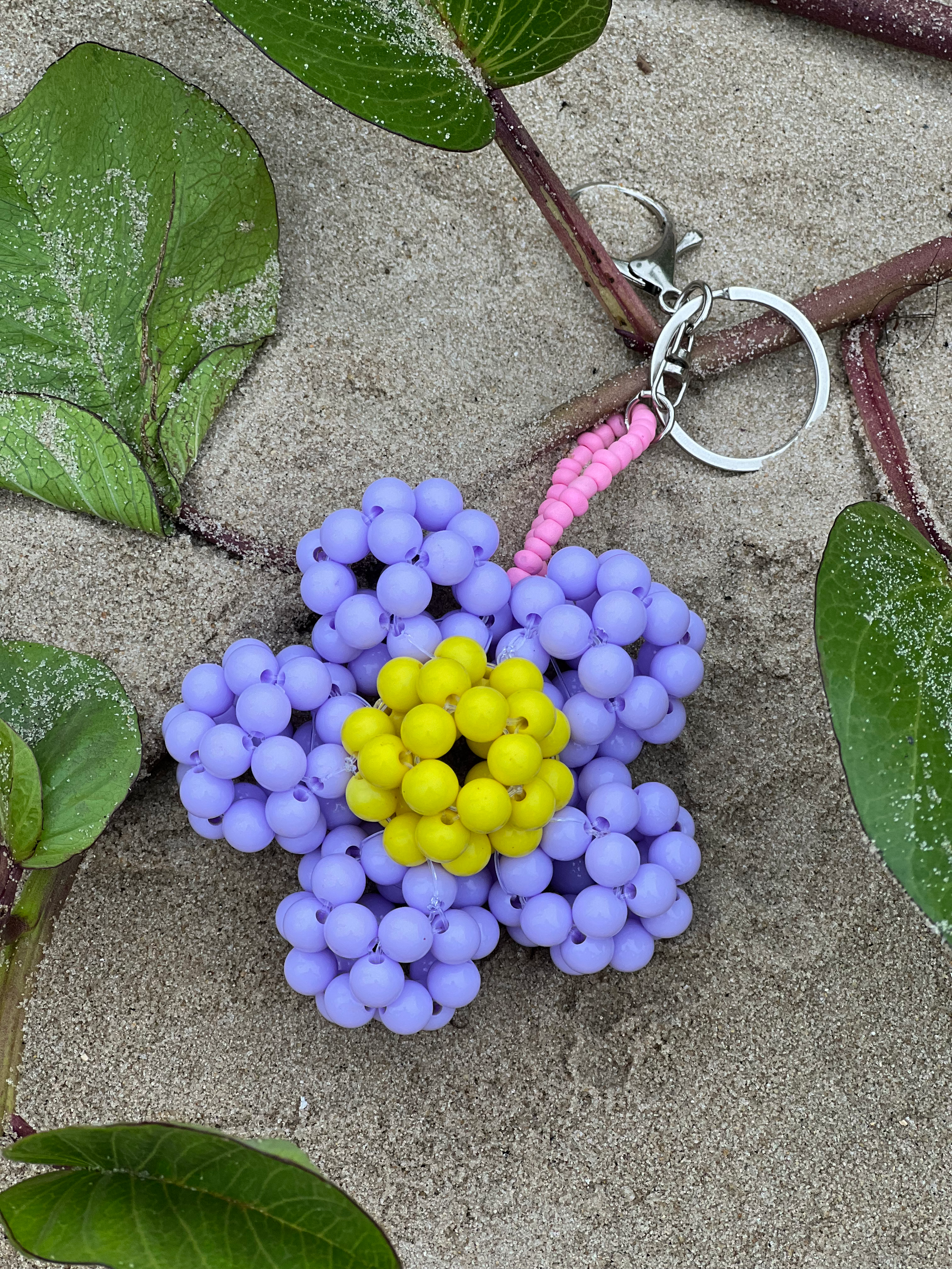 Bag Charm Flor Lilás 