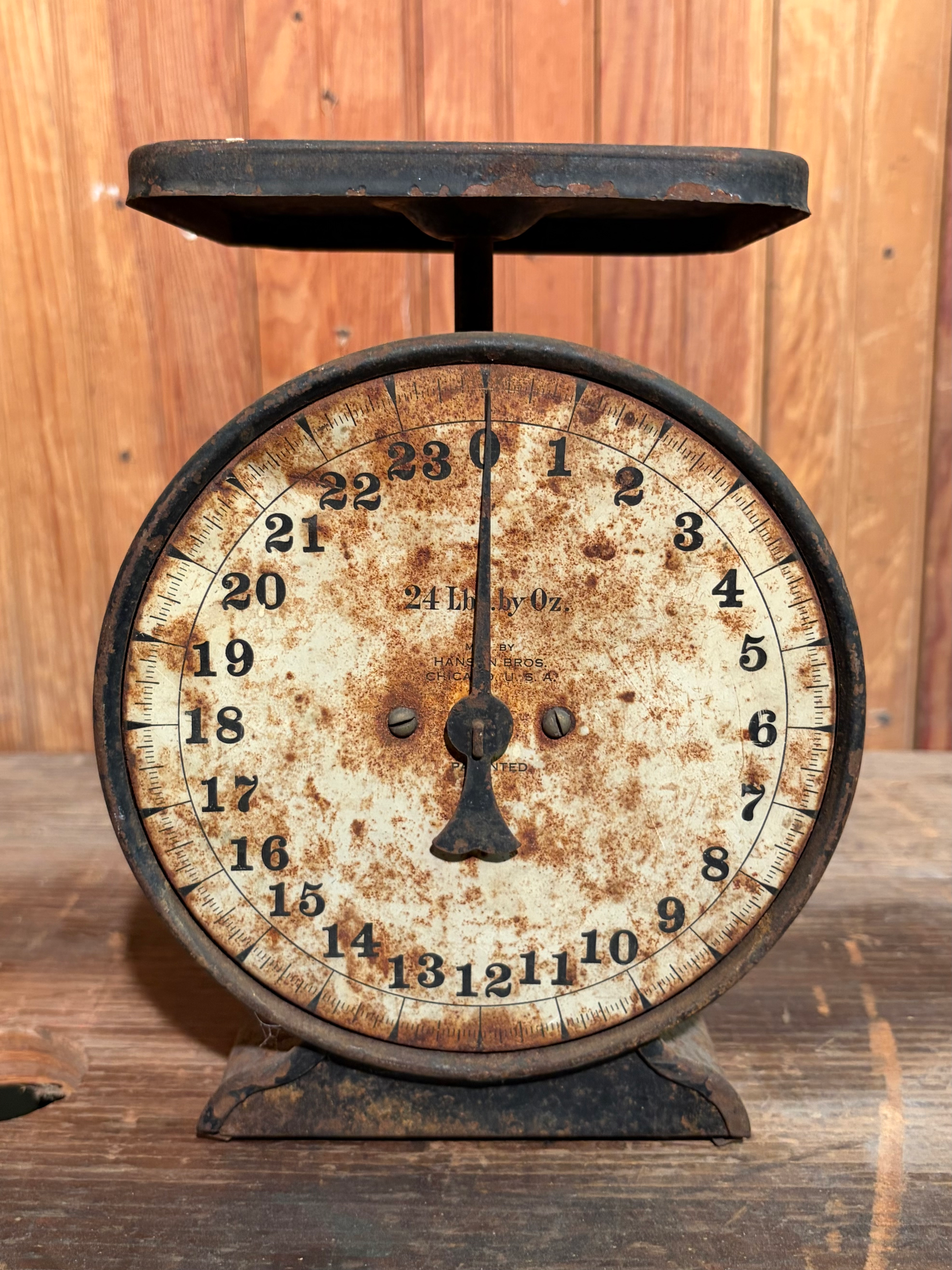 Early 1900's Hanson Bros 24lb Scale