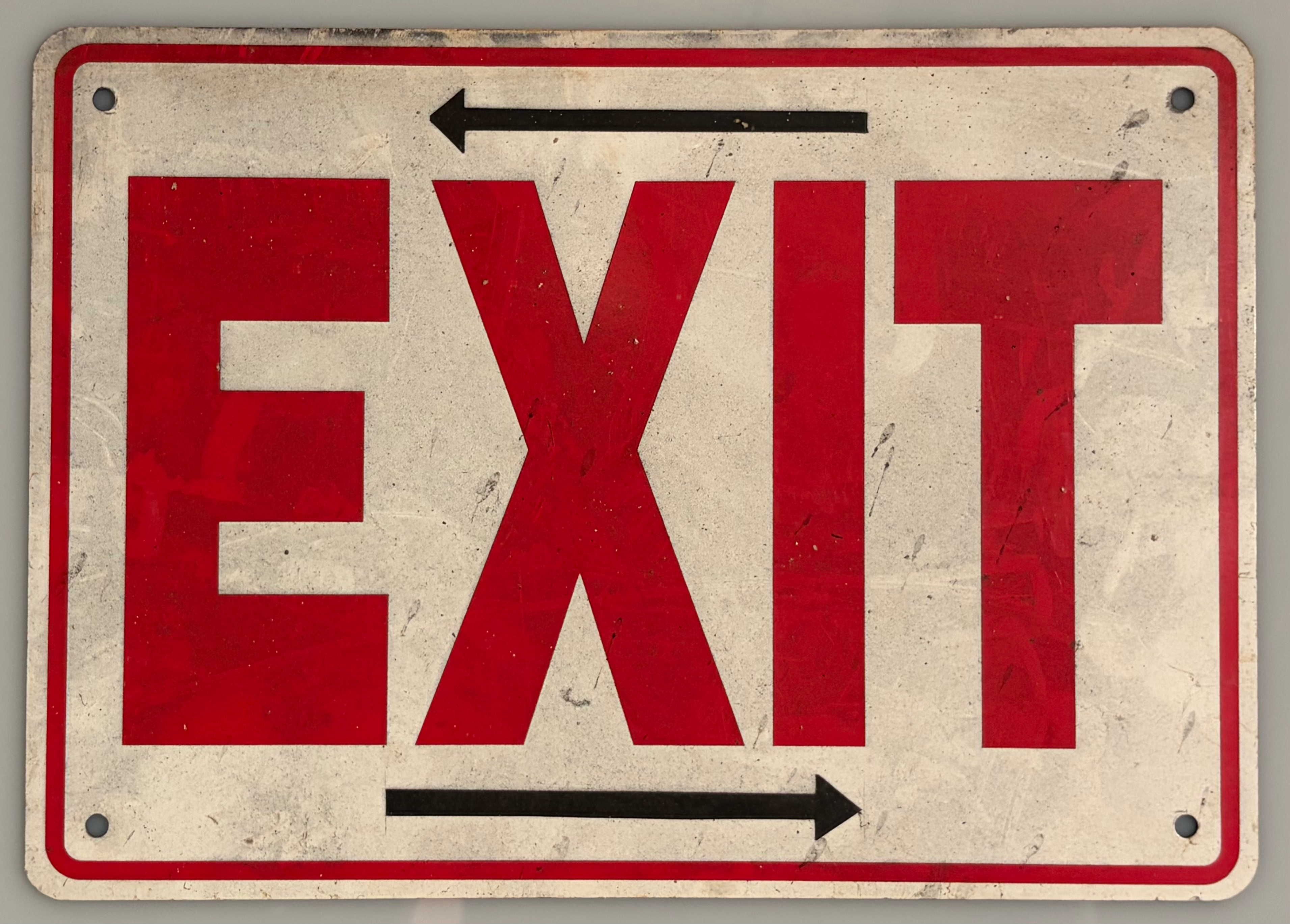 1950's Metal Exit Sign