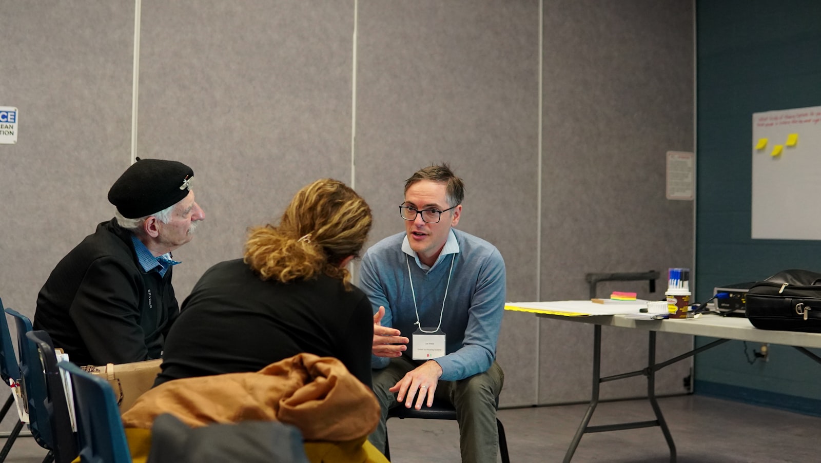 Business team evaluating training requirements and the right immersive delivery format