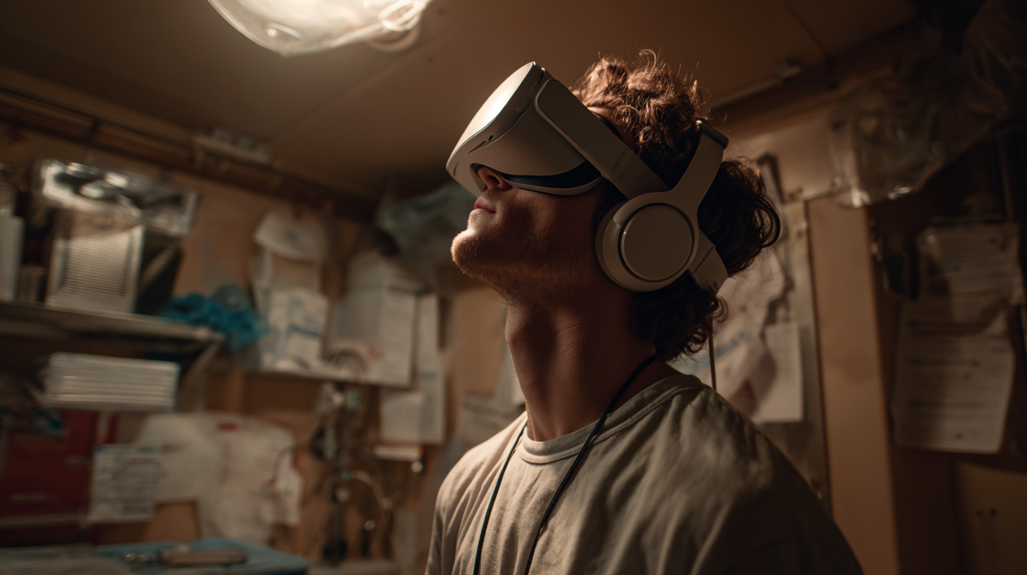 A trainee responding to spatial audio cues during an immersive XR training session.