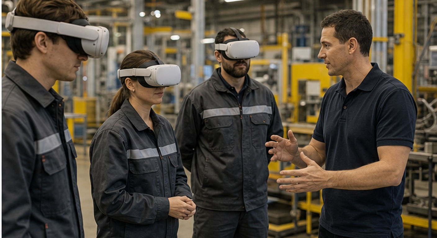 Industrial XR training session for enterprise spatial computing rollout