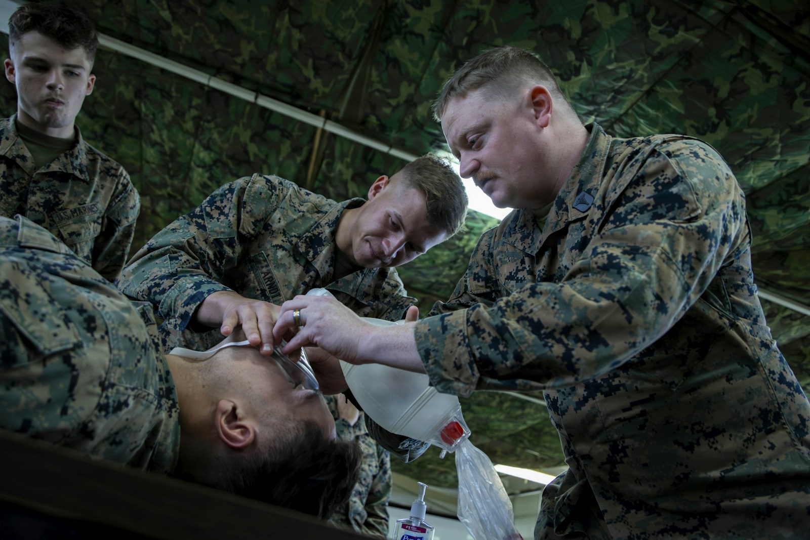Medical team conducting a hands-on simulation for immersive skills training