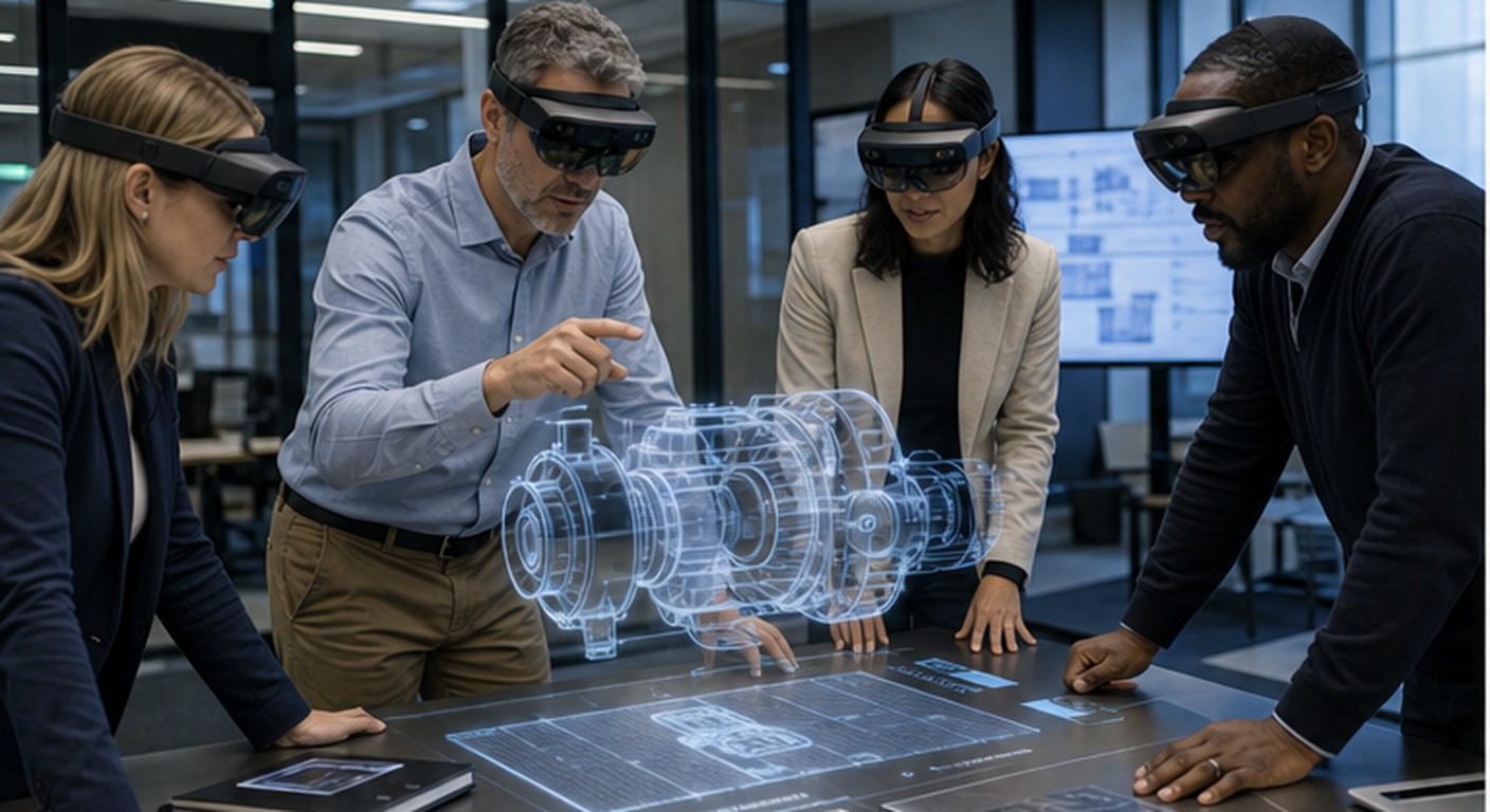 Enterprise team testing mixed reality for spatial computing adoption