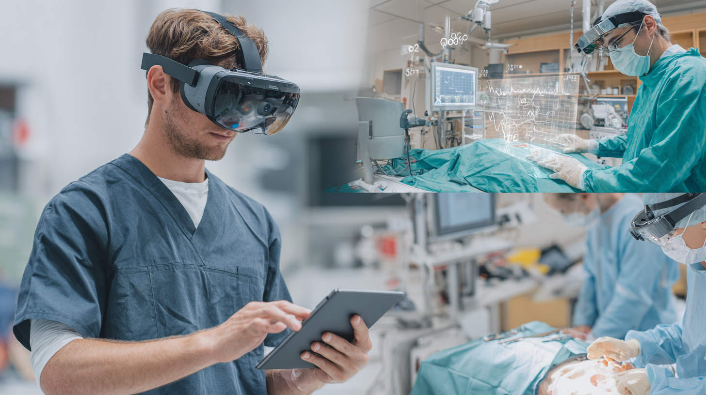 Real examples of VR, AR, and MR being used for immersive training in medical, industrial, and engineering environments.