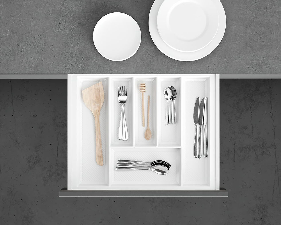 PLASTIC CUTLERY TRAY COLOR White