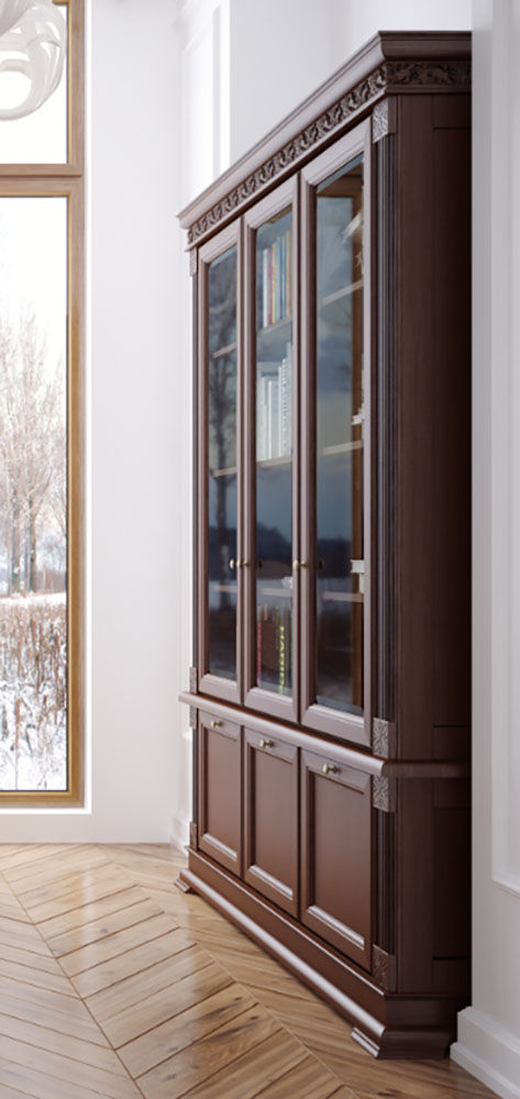 22 - BOOKSHELF WITH GLASS DOORS