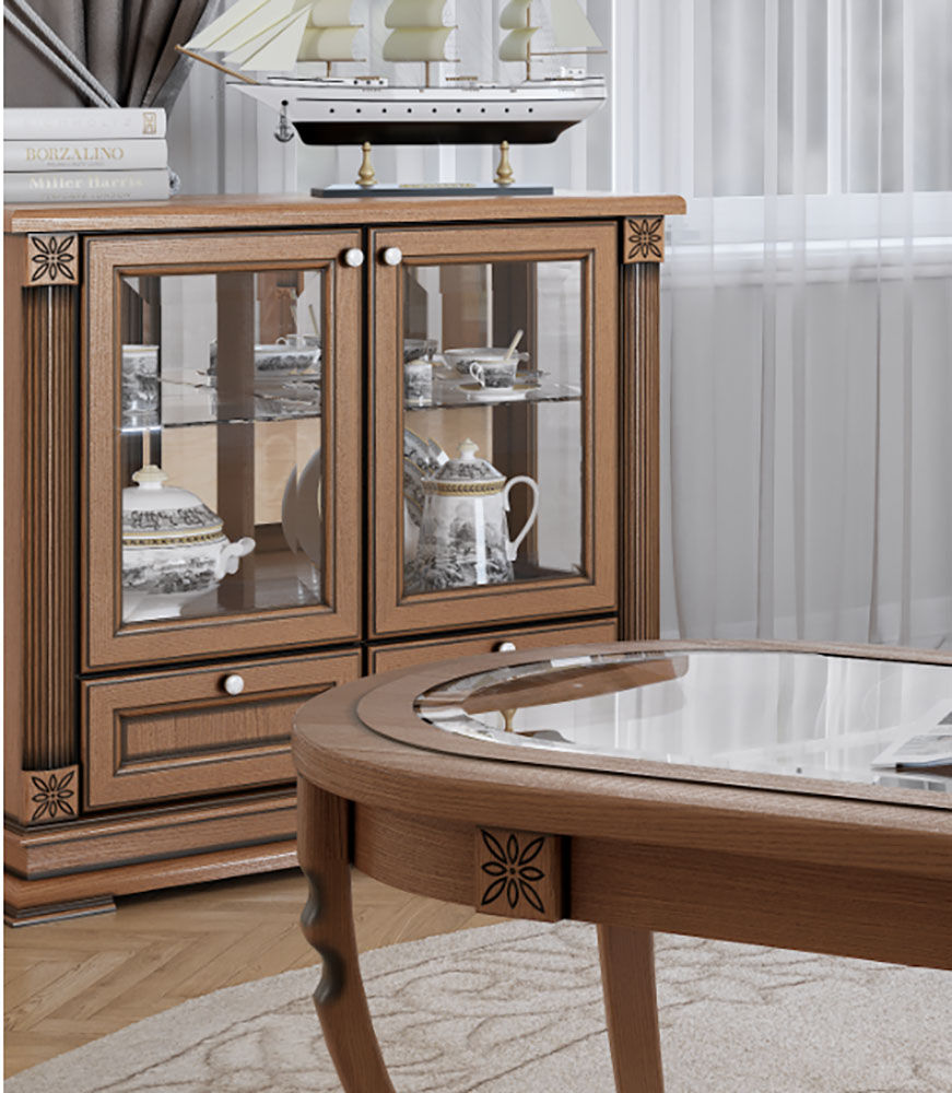 10 - SIDEBOARD 1 WITH GLASS DOORS