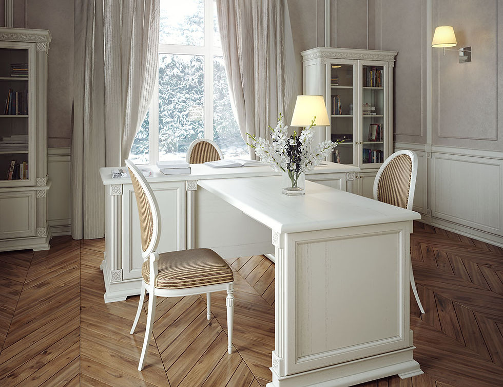 21 - WORK DESK WITH ATTACHED MEETING TABLE