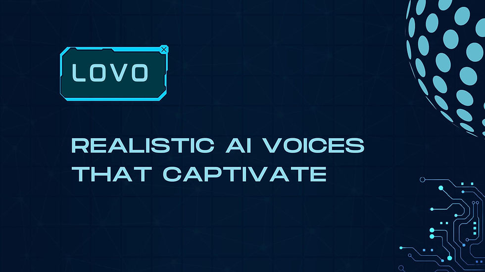 LOVO custom graphic featuring their name and marketing slogan