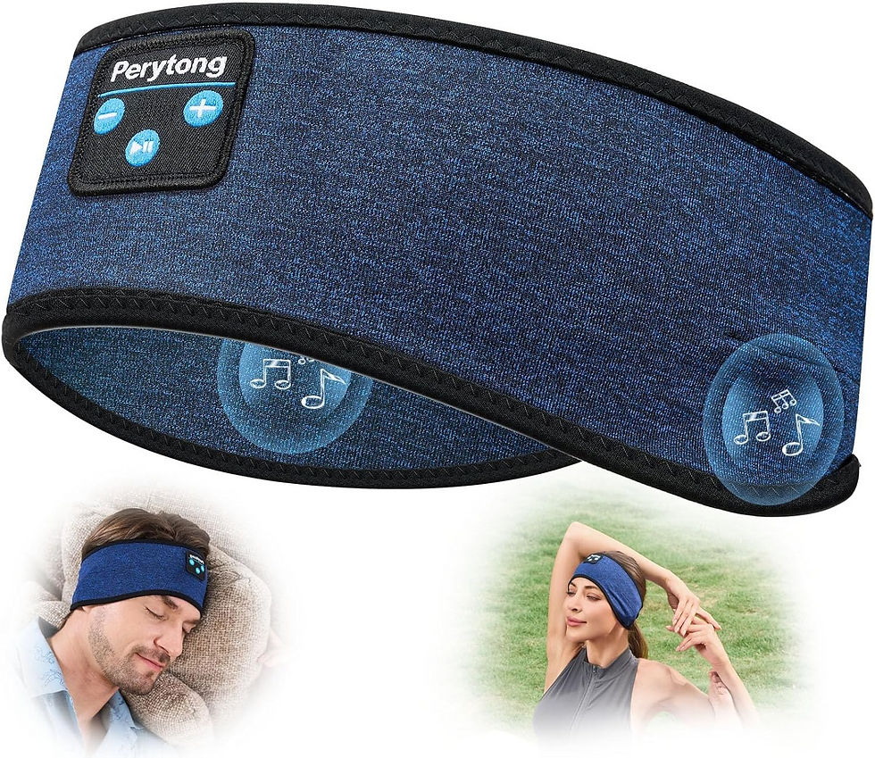 Perytong Sleep Headphones Bluetooth 5.4 Headband, Wireless Headphones Earbuds Earphones Sweatproof for Women Men Sports Workout Running Jogging Yoga Cool
